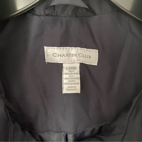 Charter Club Women’s Quilted Chevron Vest Size L - Picture 2 of 3